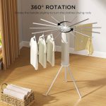 Raja Interiors Lotus Aluminium Cloth Drying Stand (360° Foldable)