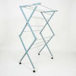 Raja Interiors Portable Foldable Cloth Drying Stand with Wheels