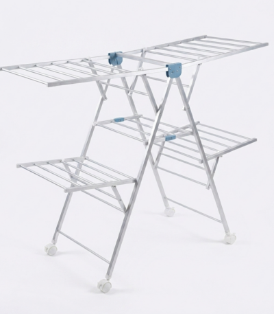 Foldable & Portable cloth drying stand with wheels