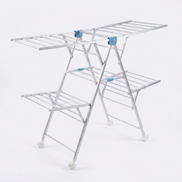 Foldable & Portable cloth drying stand with wheels